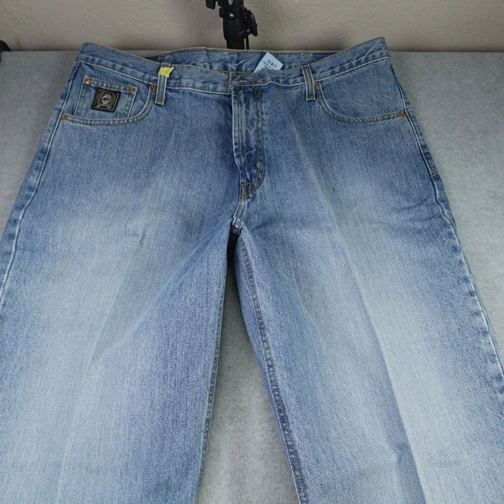 Cinch Jeans Mens 40x34 Blue Western Relaxed Straight Cowboy Denim